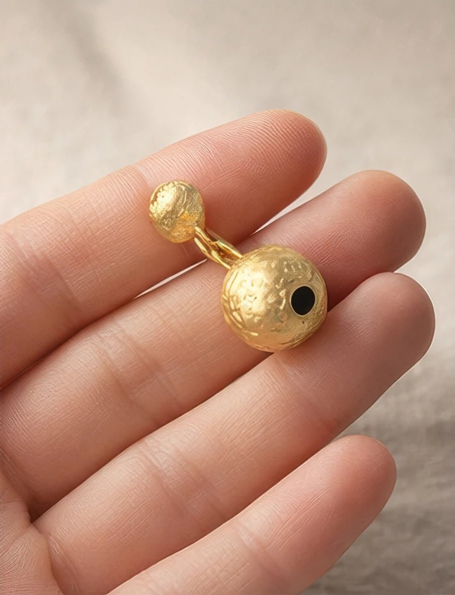 18 karat gold plated copper earrings earrings - ELLY