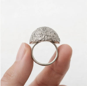 18 karat silver plated copper ring - ELLY