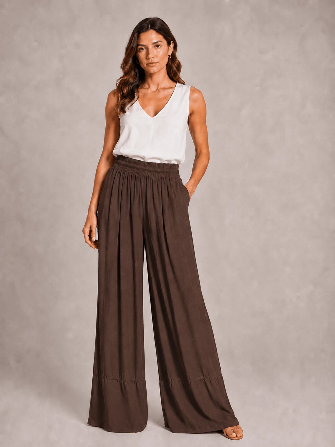 Wide-Leg Pants – Chocolate