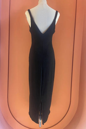 Abito Spalla Nuda Nero con Pannello Rimovibile - ELLY