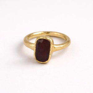 Agate Stone Statement Ring – 18K Gold Plated - ELLY