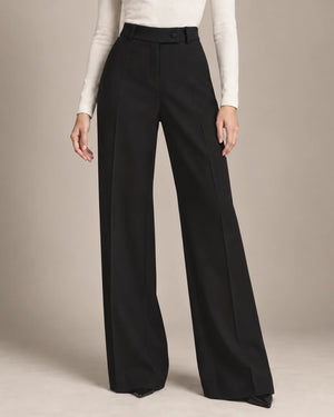 Alessia Black Wide-Leg Trousers – Nero - ELLY