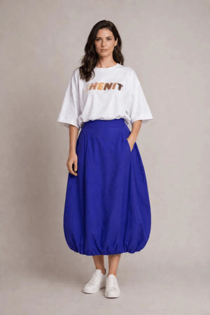 Balloon Midi Skirt – Blu - ELLY