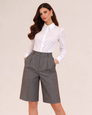 Bermuda Gessato Grigio - ELLY