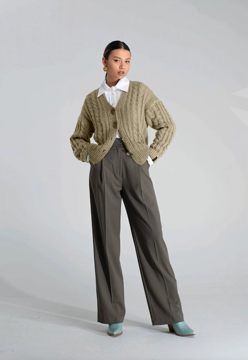 Cardigan Treccia Beige - ELLY