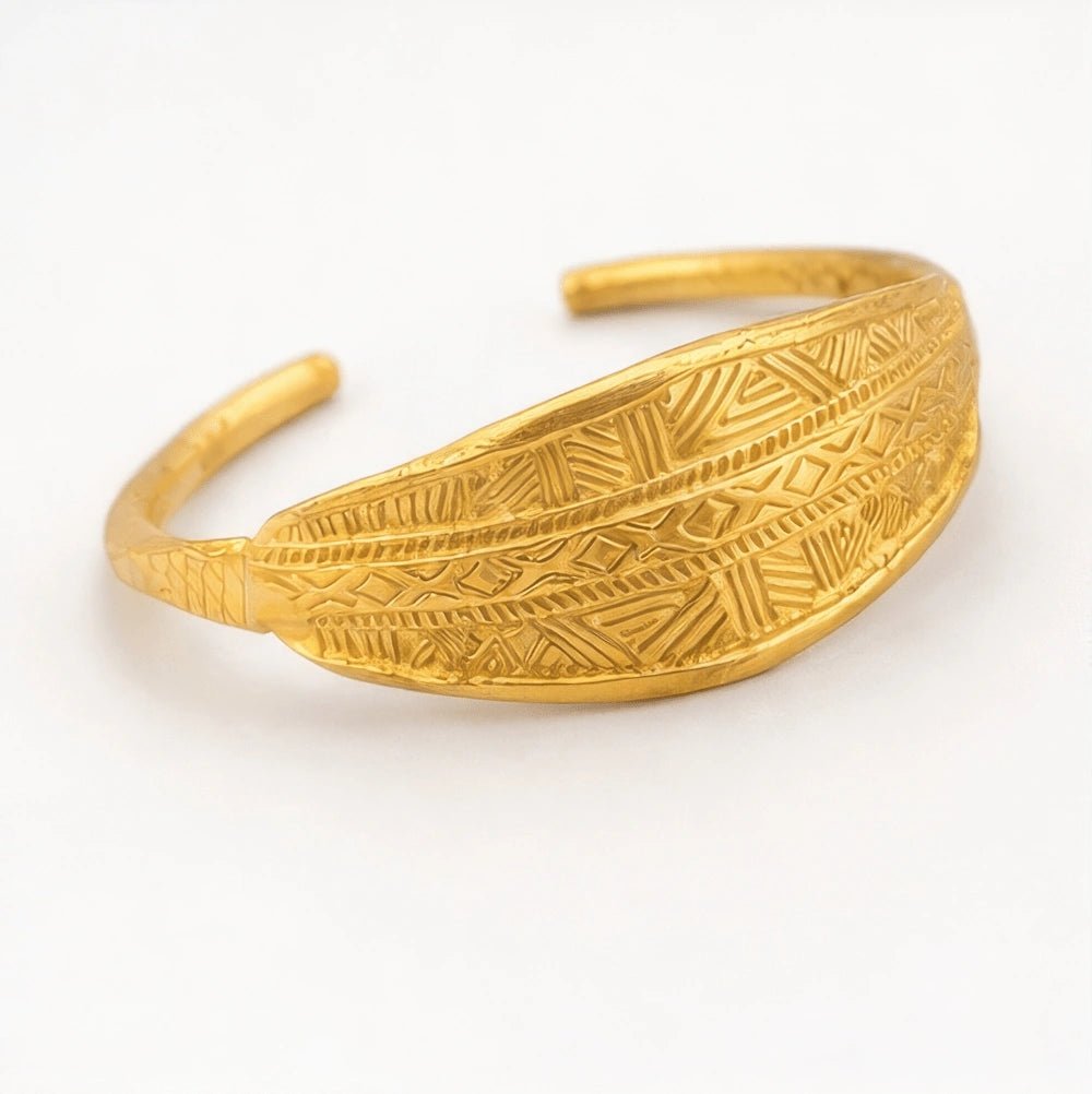 Copper bracelet coated in gold rhodium - ELLY