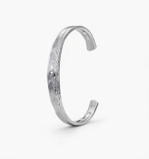 Copper bracelet coated in silver rhodium - ELLY