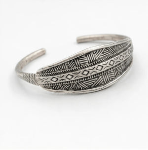 Copper bracelet coated in silver rhodium - ELLY