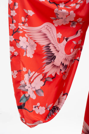 Crane Print Kimono Dress – ELLY - ELLY
