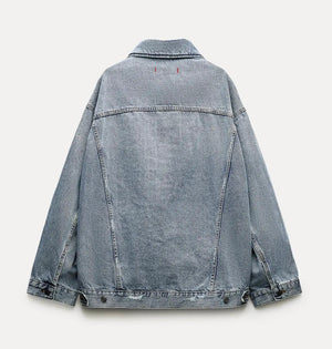 Denim Luxe Oversized Jacket - ELLY
