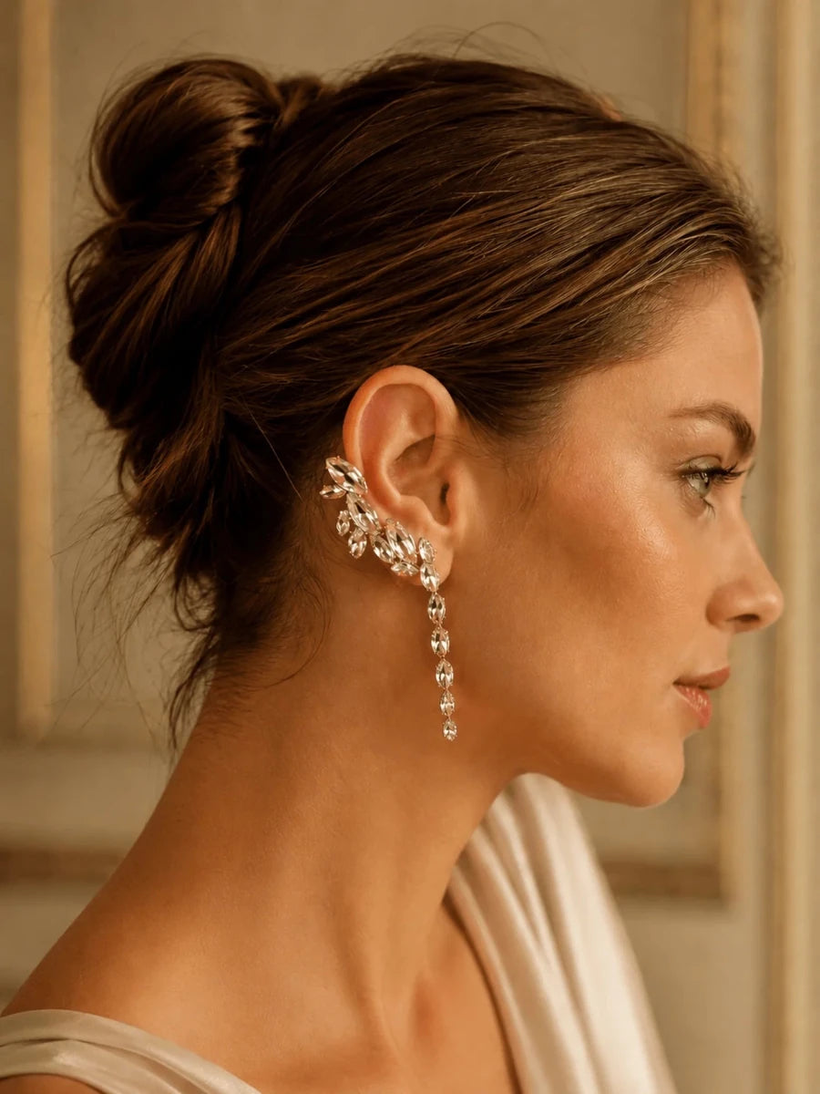Earcuff Crystal Line Oro - ELLY