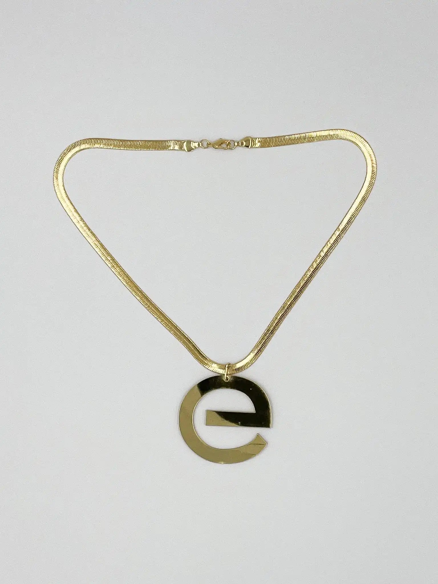 ELLY Logo Pendant Necklace – Gold