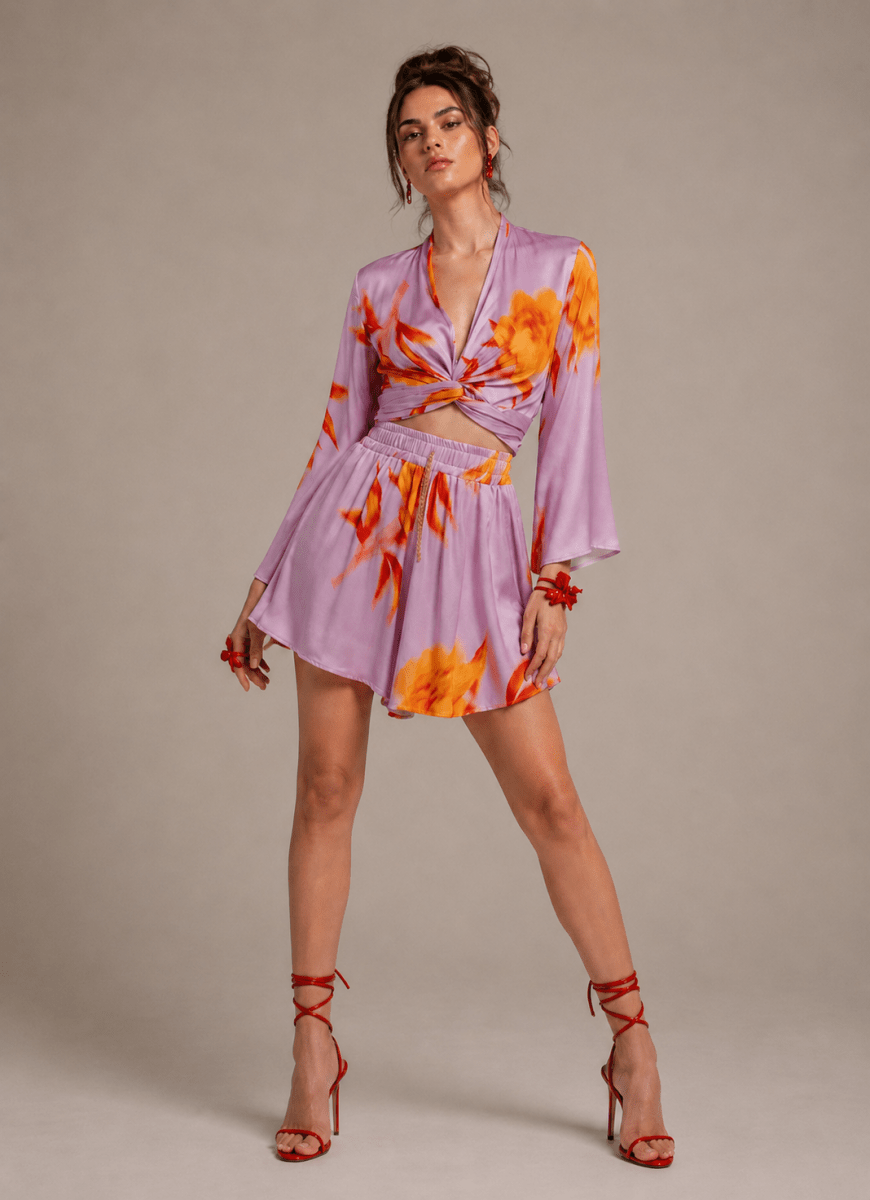 Floral Drawstring Shorts – Rosa - ELLY