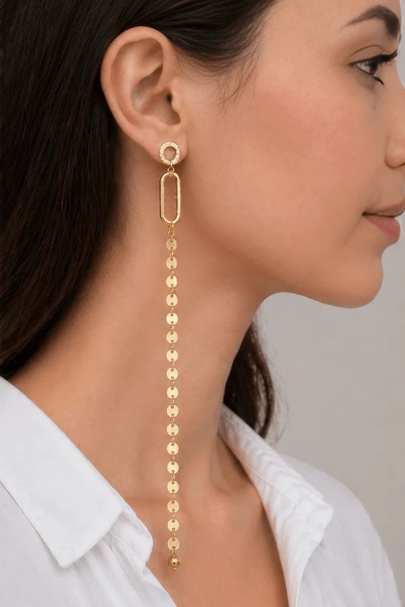 Gold Asymmetrical Spider Charm Drop Earrings - ELLY