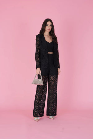 Lace Blazer – NERO - ELLY