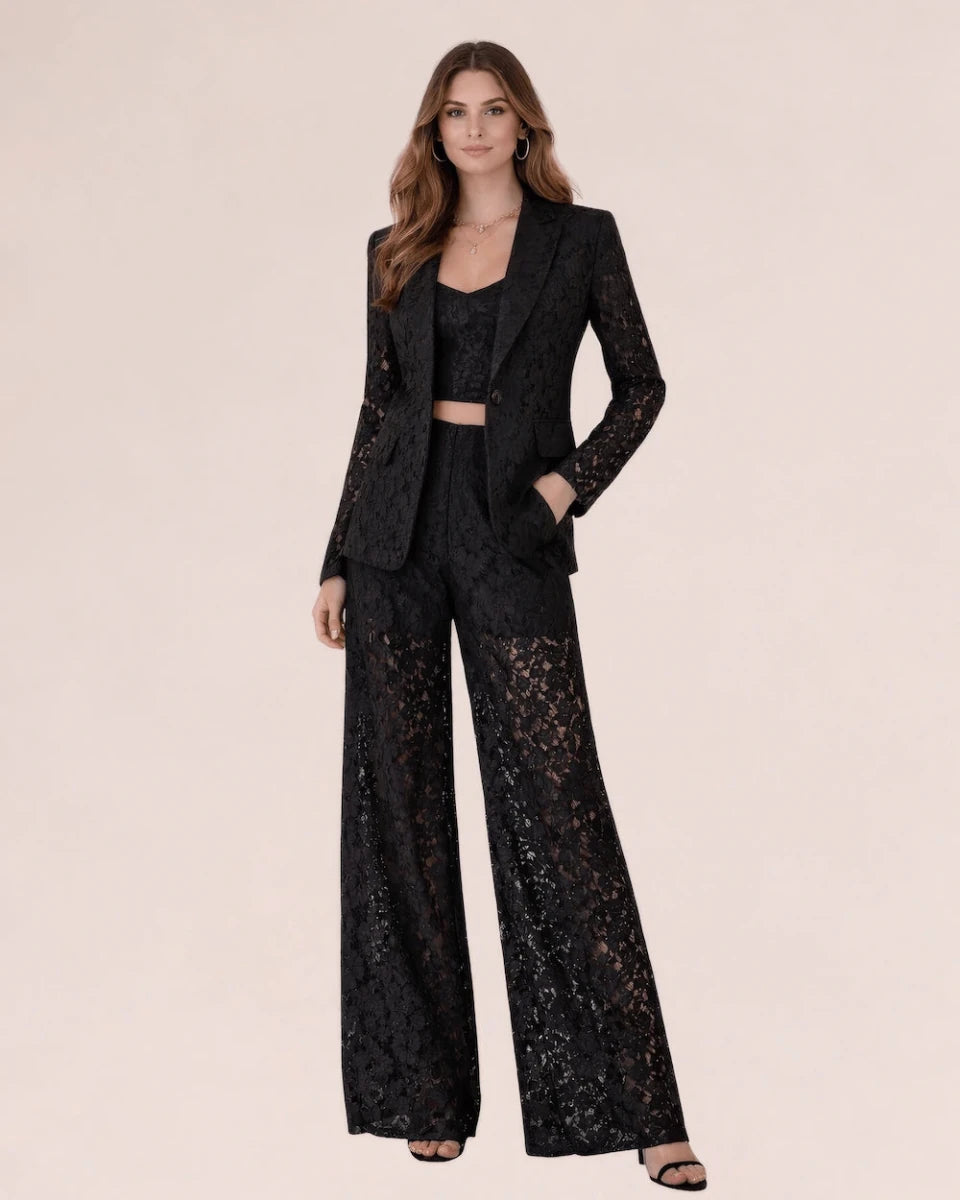 Lace Blazer – NERO - ELLY