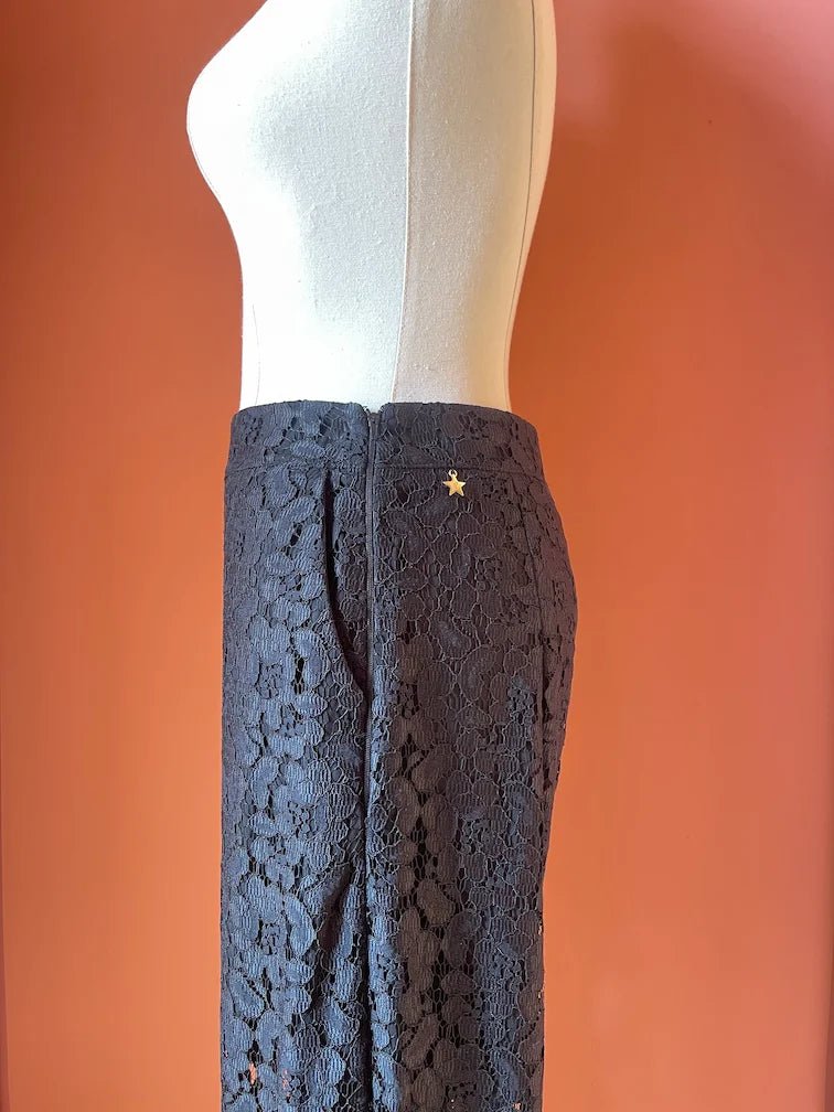 Lace Wide - Leg Pants – Nero - ELLY