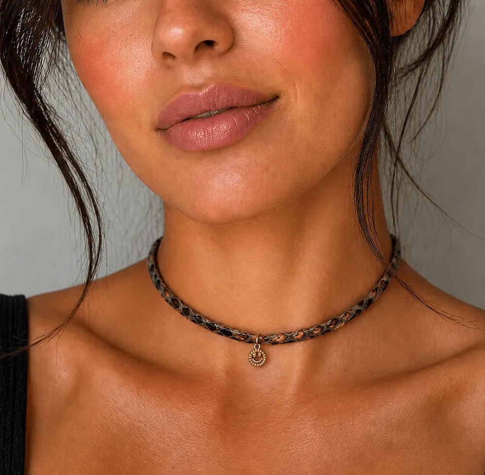 Luna Silk Braided Choker - ELLY