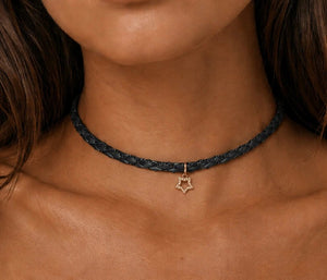 Noir Stella Silk Choker - ELLY