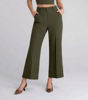Pantaloni Fluido Verde - ELLY