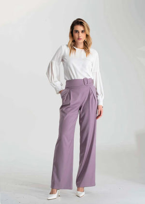 Pantaloni Palazzo Uva - ELLY