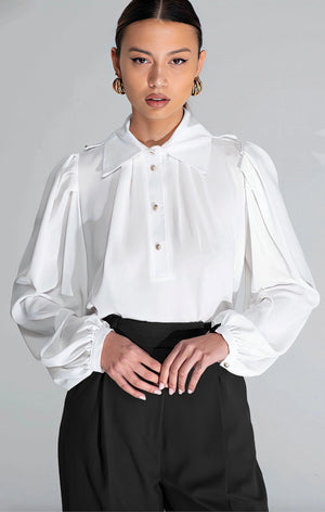 Pantaloni Pinces Gamba Nero - ELLY