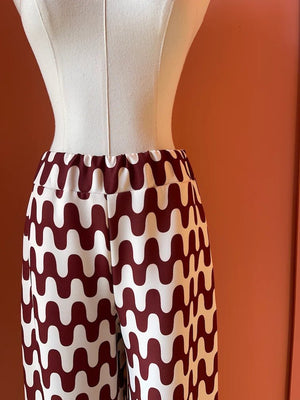 Retro Print Pants - ELLY