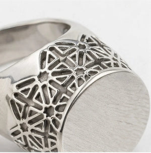 Rhodium - Coated Brass Ring - ELLY