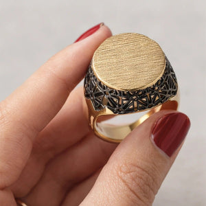 Rhodium - Coated Brass Ring - ELLY