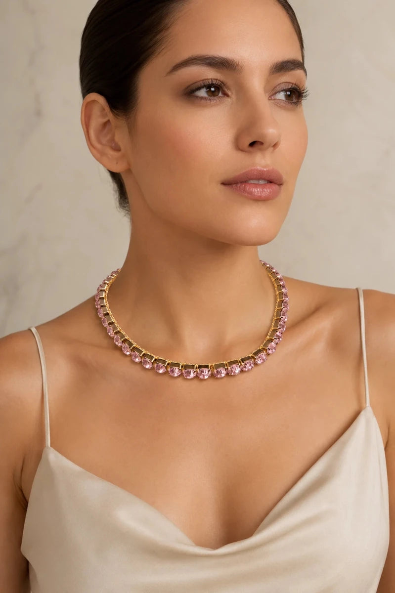 Rosa Royale Tennis Necklace - ELLY