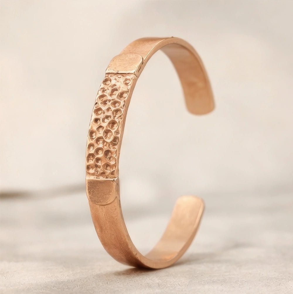 Rose gold color rhodium coated brass bracelet - ELLY