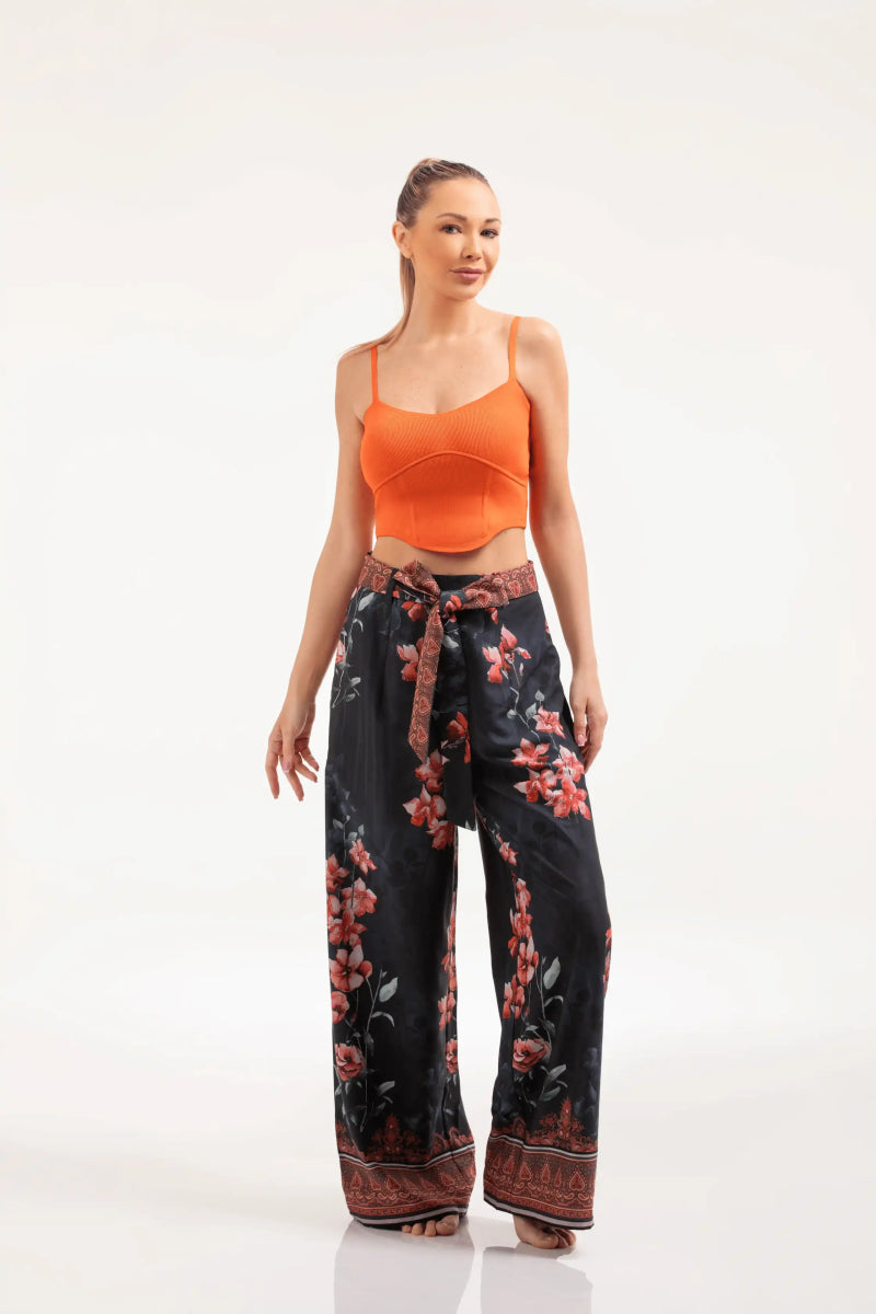 Wide - Leg Floral Pants – ELLY - ELLY