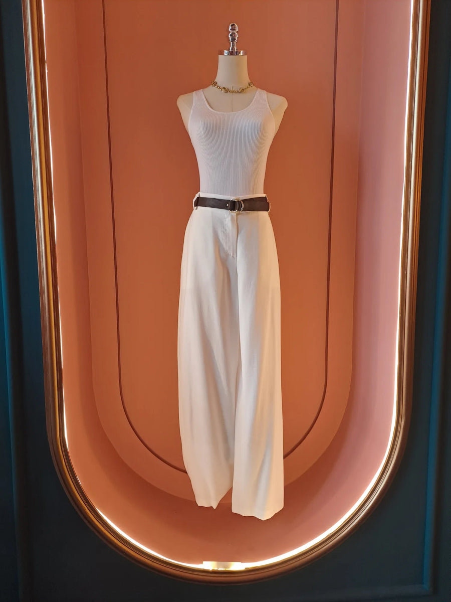Wide - Leg Tailored Pants – Panna - ELLY