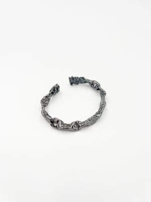 Black Copper bracelet coated in rhodium - ELLY