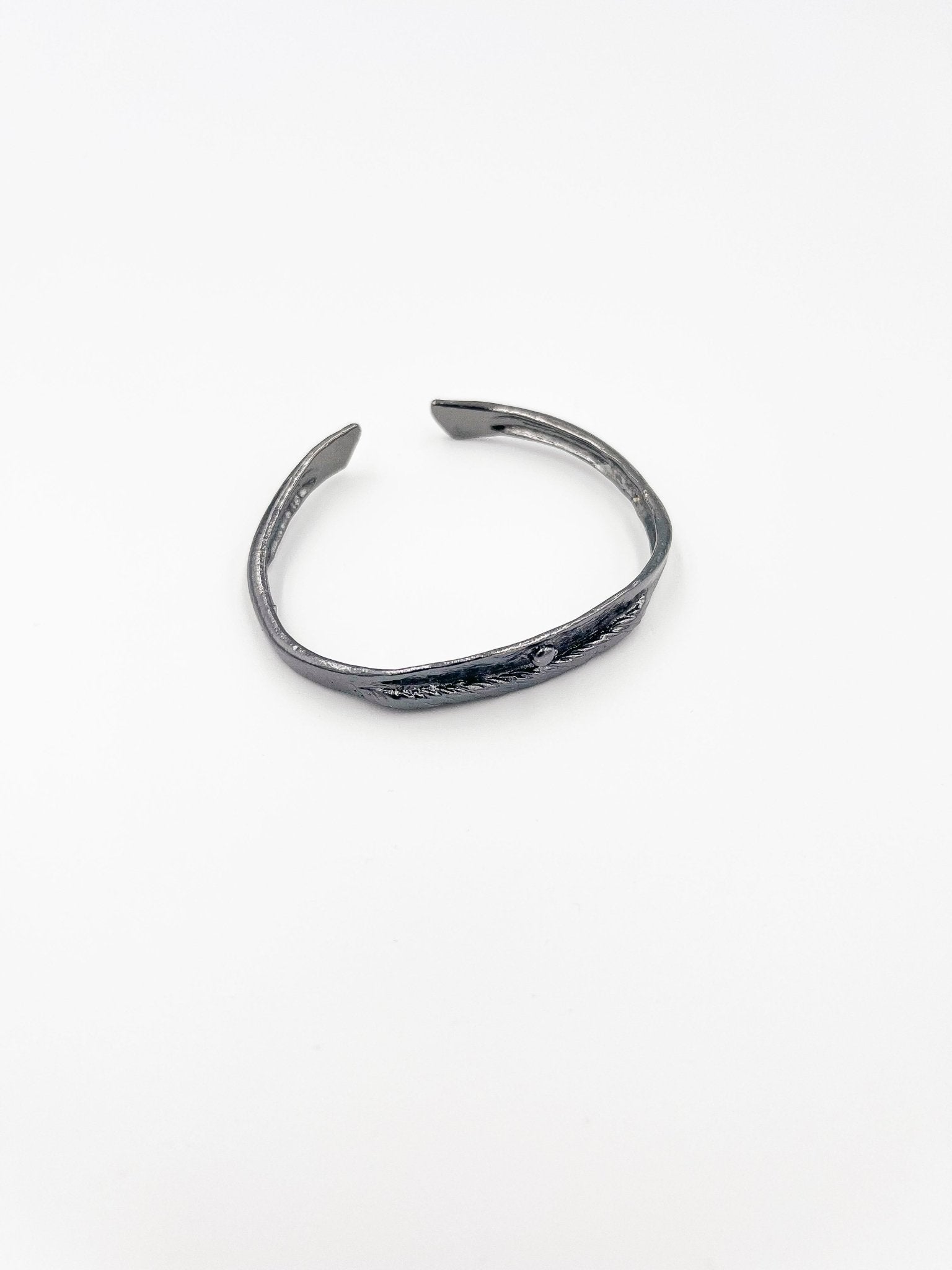 Copper bracelet coated in silver rhodium - ELLY