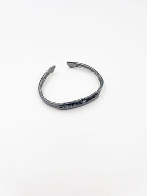 Copper bracelet coated in silver rhodium - ELLY