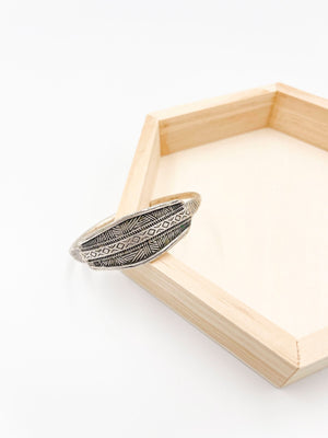 Copper bracelet coated in silver rhodium - ELLY