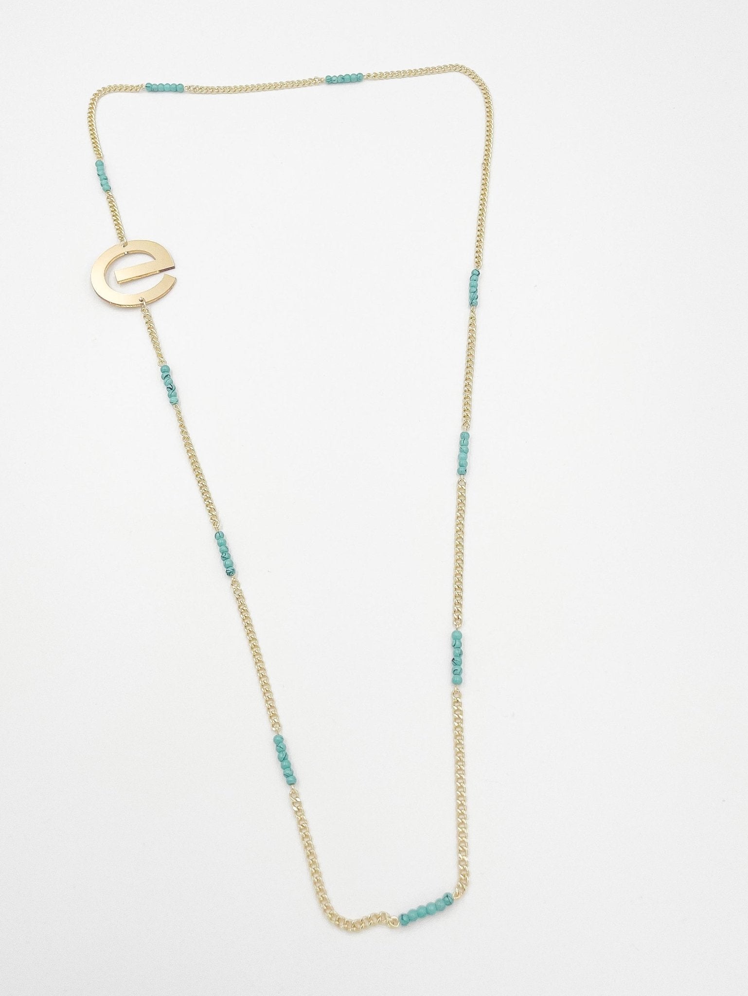 Light Green Crystal Ornaments 18K Gold Plated ELLY Necklace - ELLY