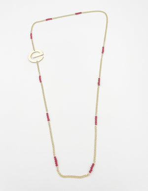 Red Crystal Ornaments 18K Gold Plated ELLY Necklace - ELLY