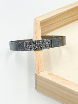 Rhodium coated brass bracelet - ELLY