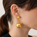 18 karat gold plated copper earrings earrings - ELLY