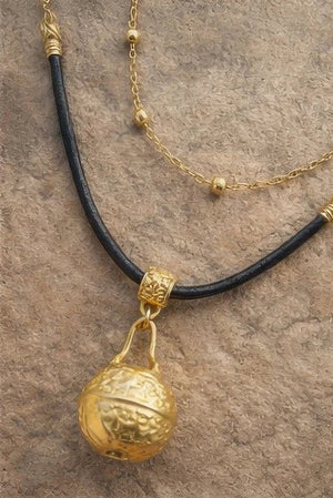 18 karat gold plated copper necklace - ELLY