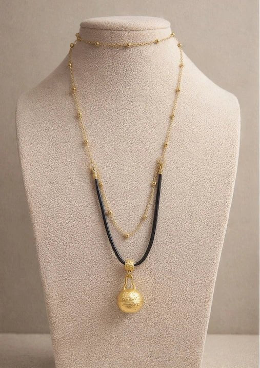 18 karat gold plated copper necklace - ELLY