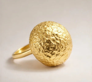 18 karat gold plated copper ring - ELLY
