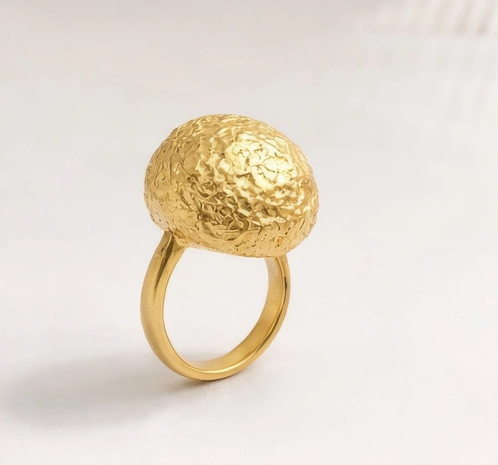 18 karat gold plated copper ring - ELLY