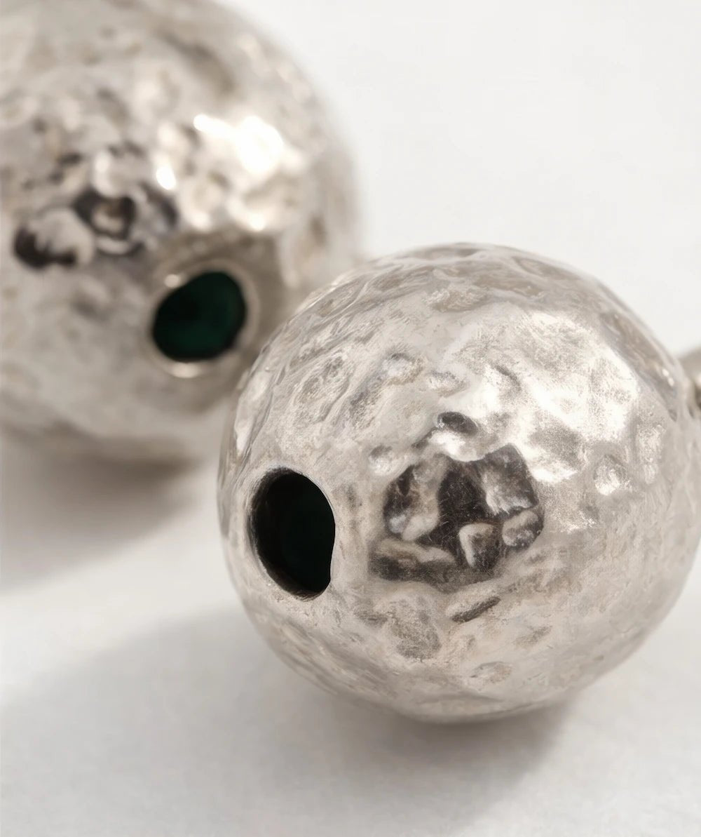 18 karat silver plated copper earrings - ELLY