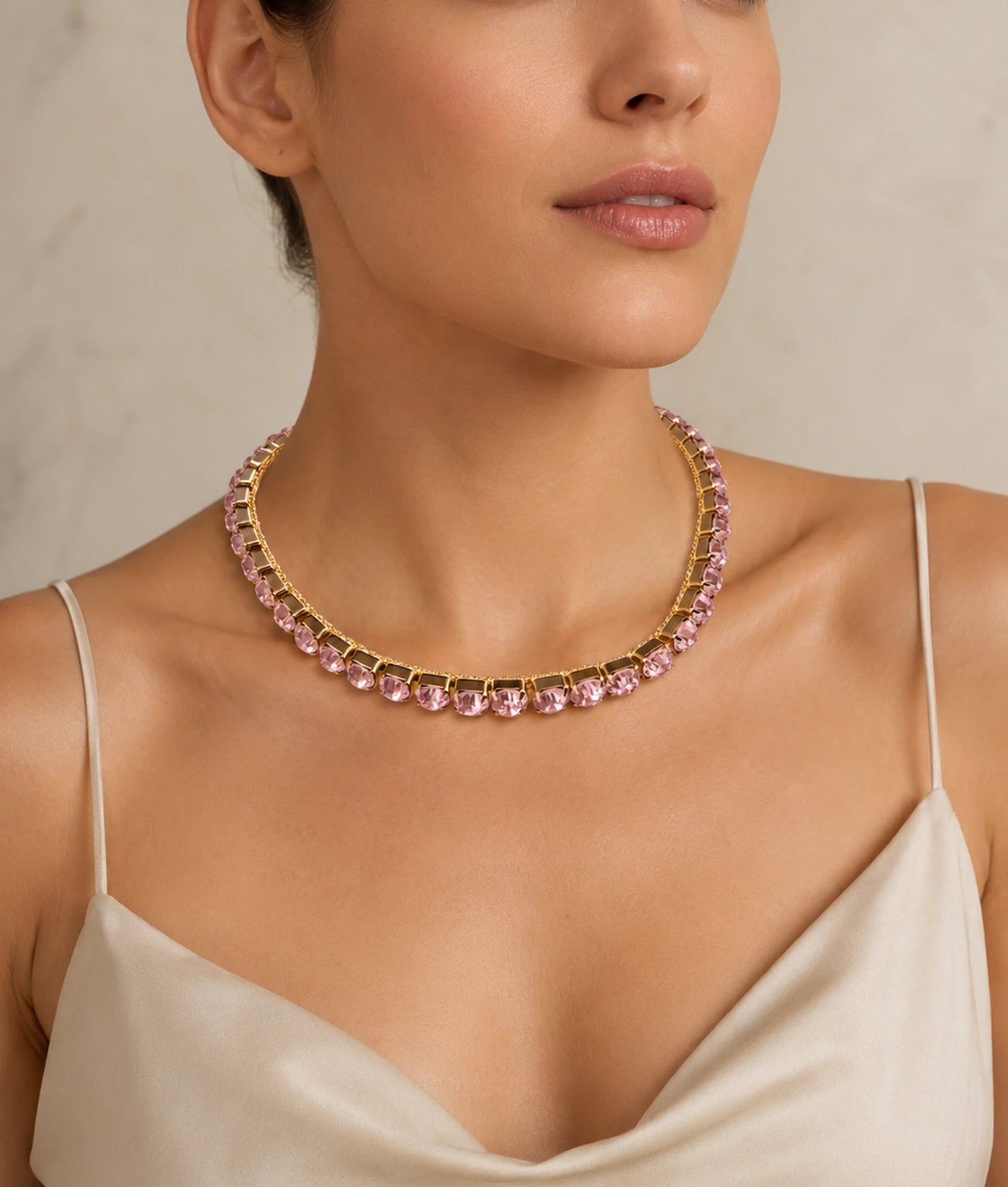 Rosa Royale Tennis Necklace