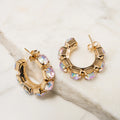 Aurora Lumière Crystal Hoop Earrings