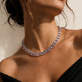 Rosa Crystal Necklace – Argento