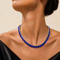 Royal Sapphire Crystal Necklace – Argento